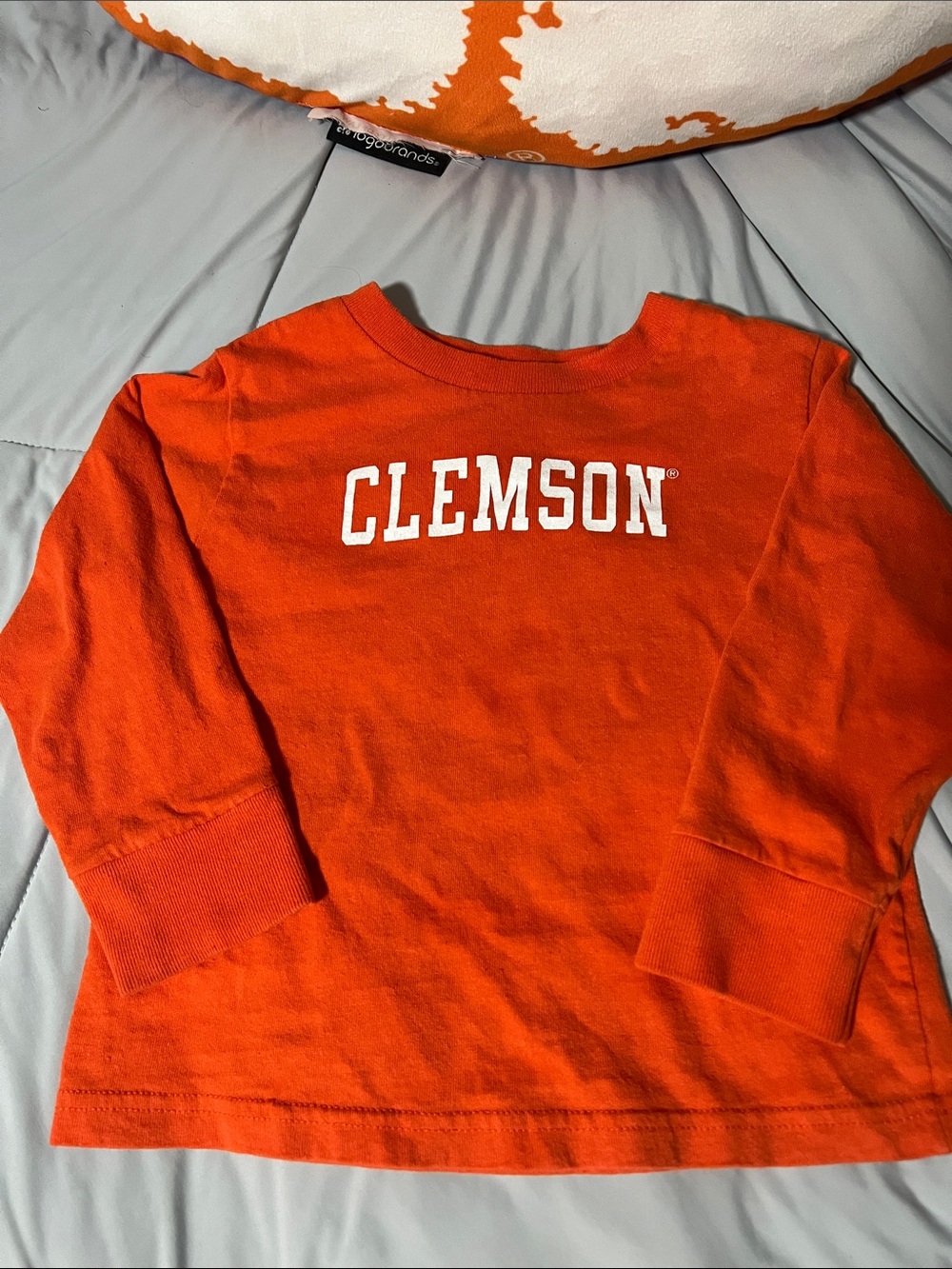 Clemson Orange Long-Sleeve Kids Tee